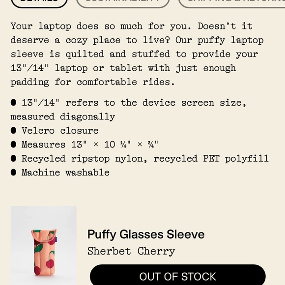 BAGGU Tablets & Accessories Baggu Laptop Case 314 Inch Hot Pink